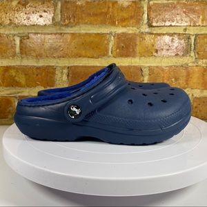 Kids 2Y Crocs Fleece Fur Lined Navy